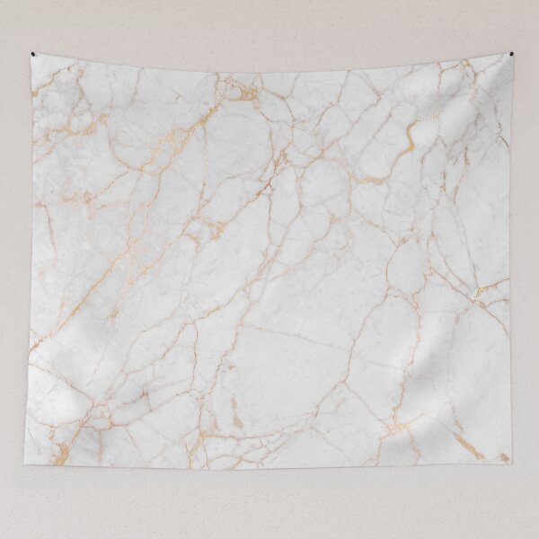 Item preview, White Faux Marble with Gold Glitter Veins designed and sold by MysticMarble.