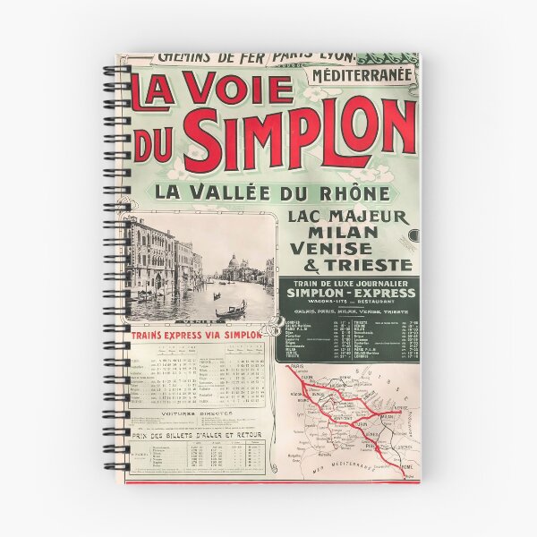 Item preview, La Voie du Simplon vintage travel poster designed and sold by stickart-marek.