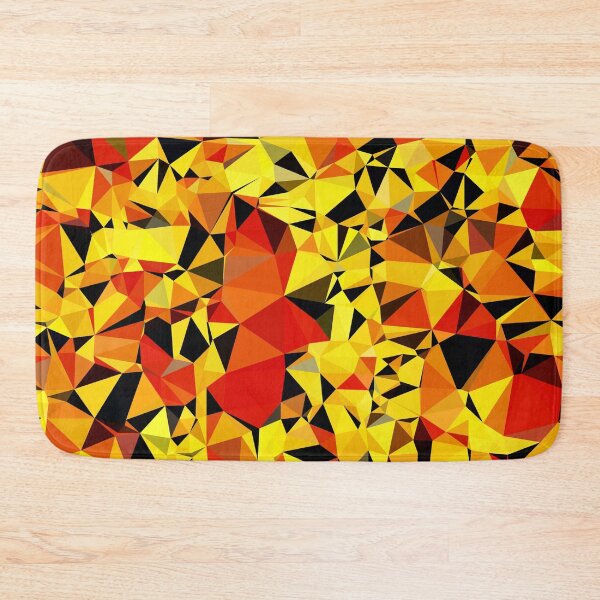 Item preview, geometric triangle pattern abstract in orange yellow red designed and sold by Mrvell.