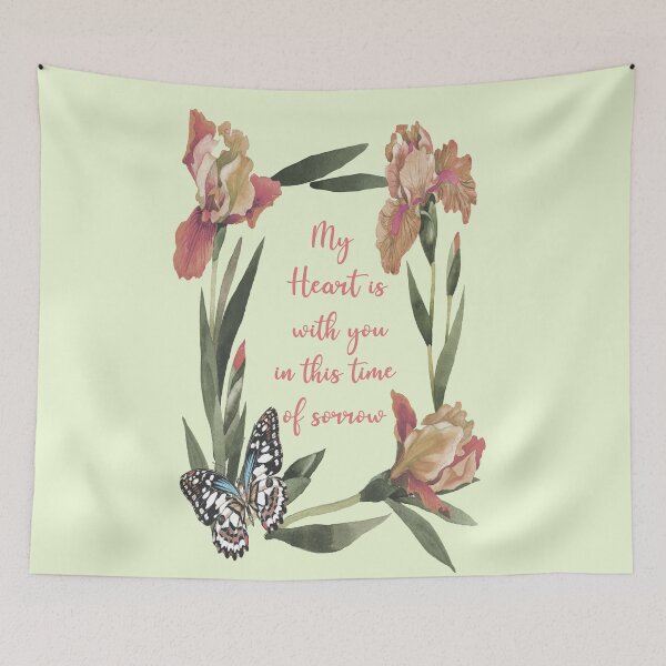 Item preview, FLORAL MY HEART IS WITH YOU  SYMPATHY  CARD - BY ARTISTREE   designed and sold by Artistree.