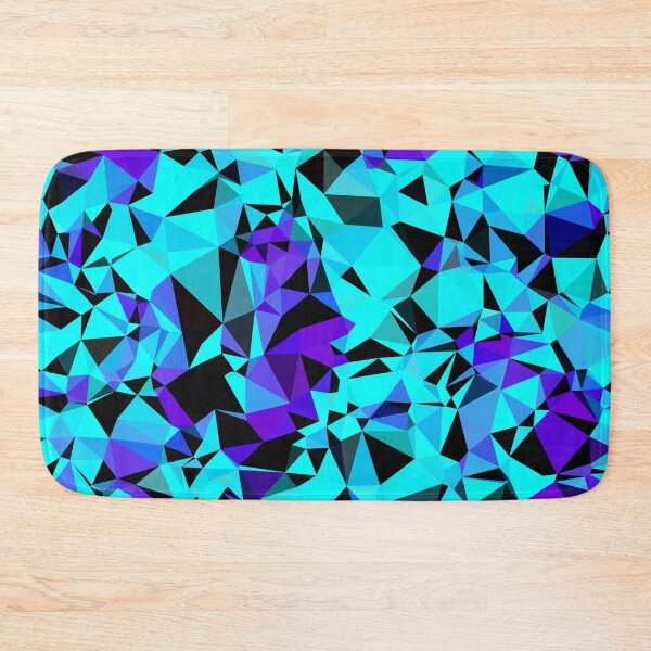 Item preview, geometric triangle pattern abstract in blue purple black designed and sold by Mrvell.