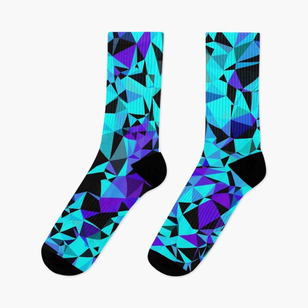 Item preview, geometric triangle pattern abstract in blue purple black designed and sold by Mrvell.