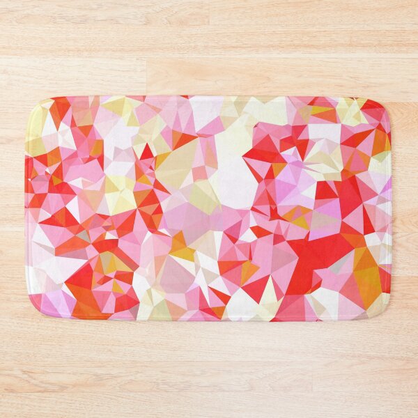 Item preview, geometric triangle pattern abstract in pink red orange designed and sold by Mrvell.