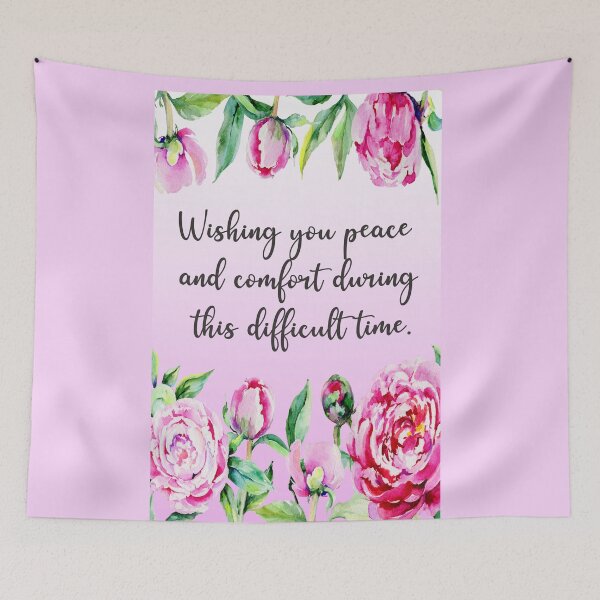 Item preview, FLORAL WISHING YOU PEACE   SYMPATHY  CARD - BY ARTISTREE   designed and sold by Artistree.