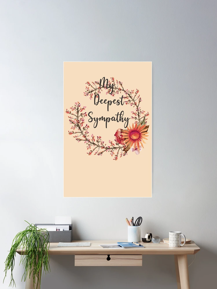 FLORAL MY DEEPEST SYMPATHY - CONDOLENCES CARD - BY ARTISTREE