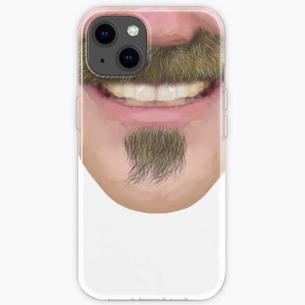Handlebar Moustache Facial Hair Male Novelty Face Mask iPhone Soft Case