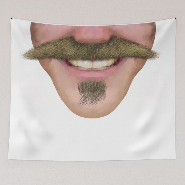 Item preview, Handlebar Moustache Facial Hair Male Novelty Face Mask designed and sold by joanstratton.