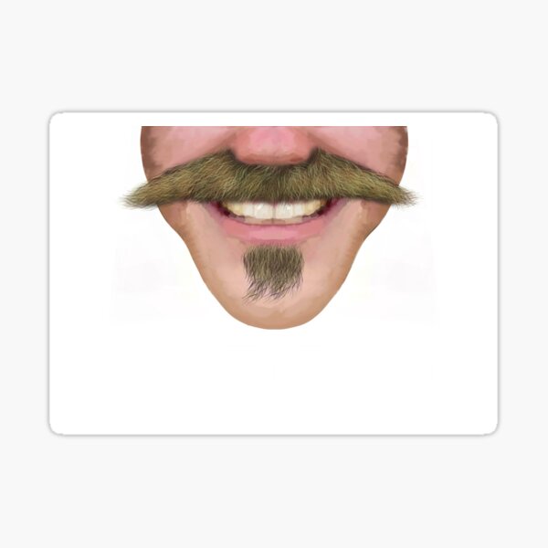 Handlebar Moustache Facial Hair Male Novelty Face Mask Sticker