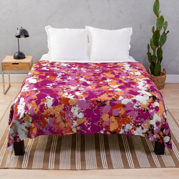 Aperçu de l'œuvre Lesbian Pride Paint Splatter print créée et vendue par OmegaOnyx.