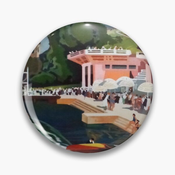 Item preview, Evian Les Bains vintage travel poster designed and sold by stickart-marek.