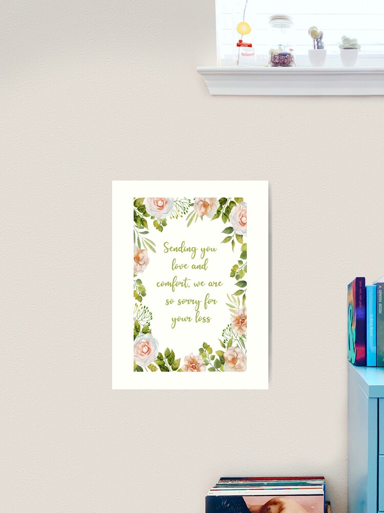 FLORAL SENDING YOU LOVE AND COMFORT SYMPATHY CARD - BY ARTISTREE | Art  Board Print