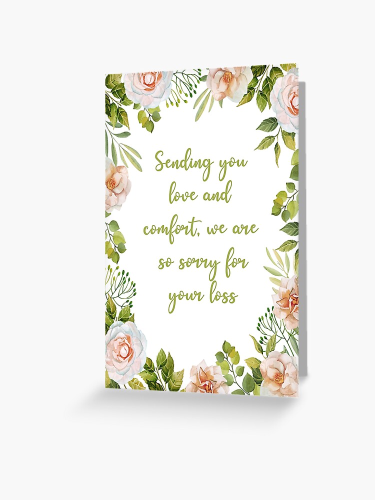 FLORAL SENDING YOU LOVE AND COMFORT SYMPATHY CARD - BY ARTISTREE