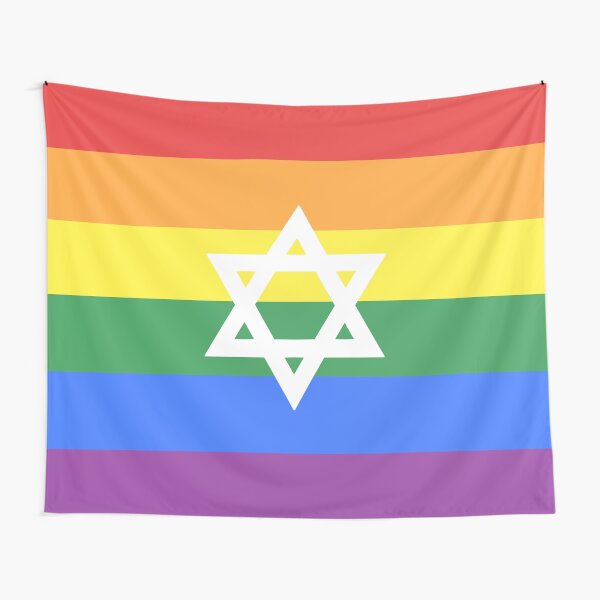 Item preview, Jewish LGBT+ Pride Flag designed and sold by porcupride.