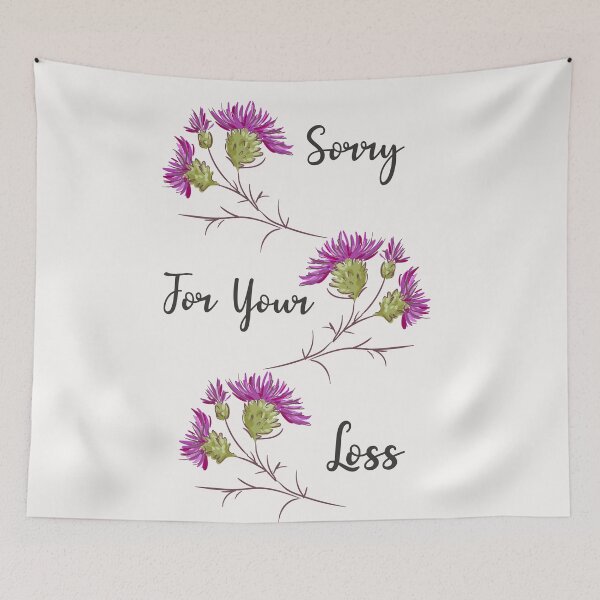 Item preview,  FLORAL SORRY FOR YOUR LOSS SYMPATHY  CARD - BY ARTISTREE   designed and sold by Artistree.