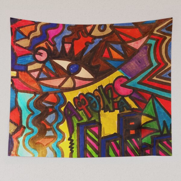 Item preview, Abundance Doodle painting designed and sold by azimaplace.