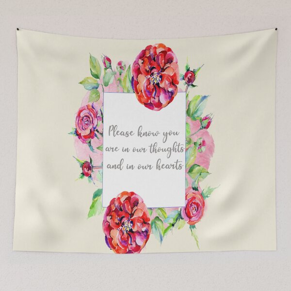 Item preview, FLORAL YOU ARE IN OUR THOUGHTS  SYMPATHY  CARD - BY ARTISTREE   designed and sold by Artistree.
