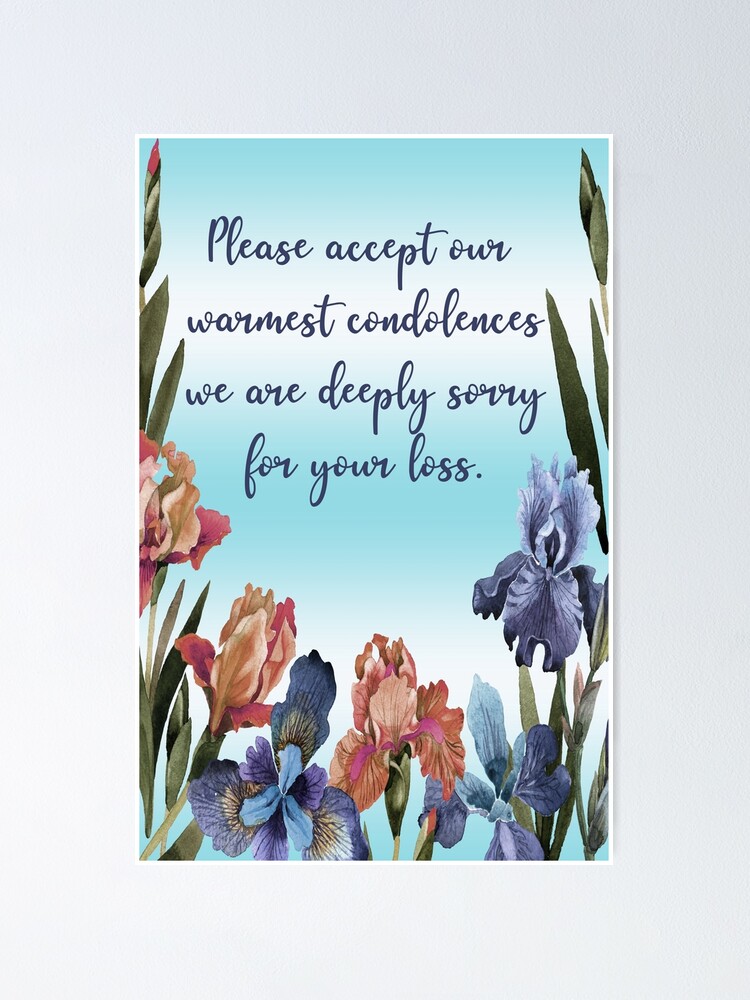 FLORAL WARMEST CONDOLENCES SYMPATHY CARD - BY ARTISTREE 