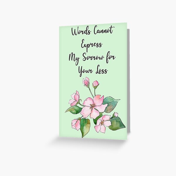 Item preview, FLORAL MY SORROW OF YOUR LOSS  SYMPATHY  CARD - BY ARTISTREE   designed and sold by Artistree.
