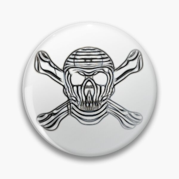 Item preview, Skull And Crossbones Black And White Stripe designed and sold by joanstratton.