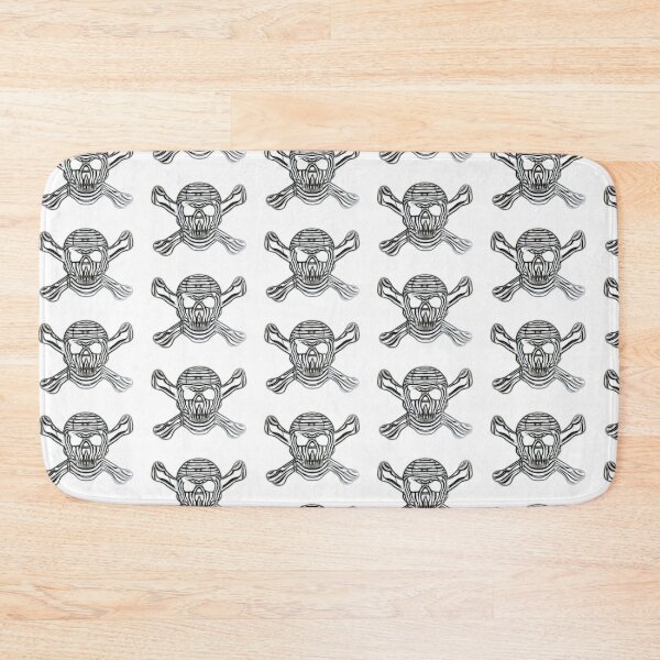 Item preview, Skull And Crossbones Black And White Stripe designed and sold by joanstratton.