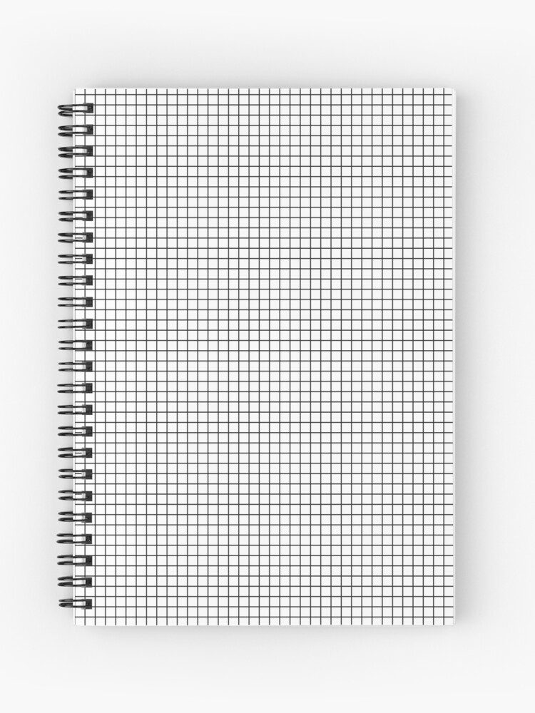Black Graph Paper 1 Spiral Notebook By Coverinlove Redbubble