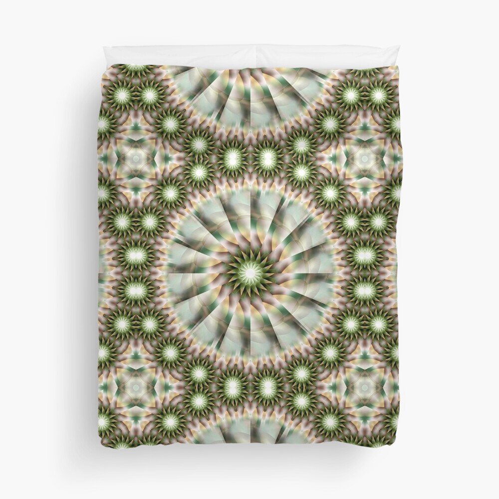 Xzendor7 Comforters, Duvet Covers and Throw Blankets - Elegance and Beauty 22 Star Green Flowering Buds Duvet Cover