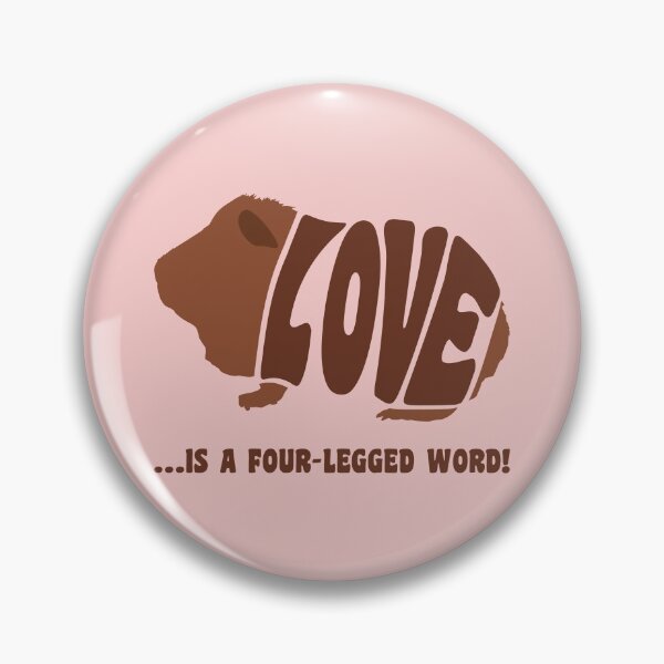 Item preview, Love is a four-legged word! - guinea pig designed and sold by RatArt Designs.