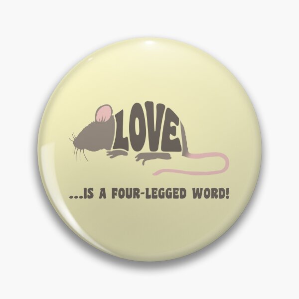 Item preview, Love is a four-legged word! - mouse designed and sold by RatArt Designs.