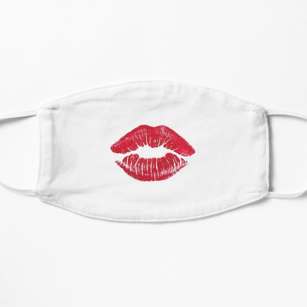 Red Lipstick Kiss Flat Mask