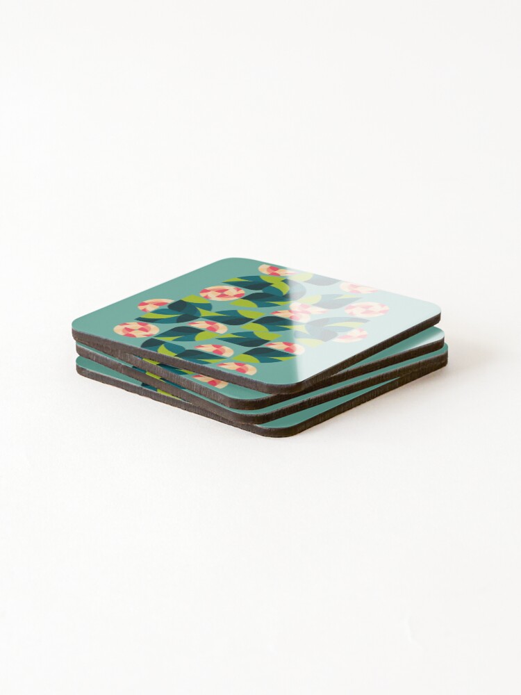 Thumbnail 4 of 5, Coasters (Set of 4), Wild Roses designed and sold by VessDSign.