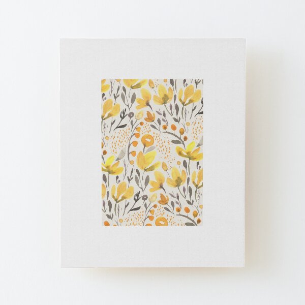 Yellow field Wood Mounted Print