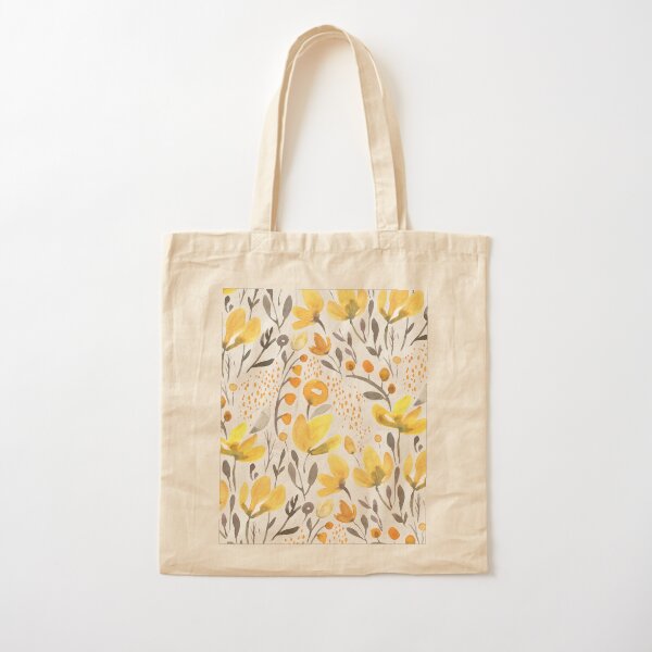 Yellow field Cotton Tote Bag