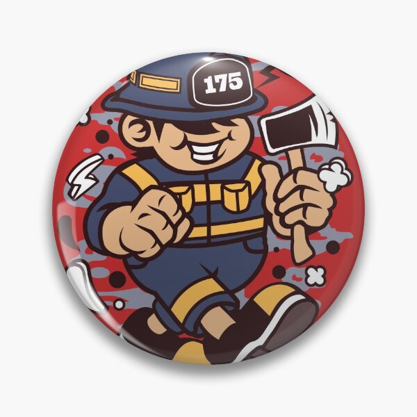 Item preview, Firefighters cartoon character - Every day they face new dangers and every day they find ways to fix them! designed and sold by Nickelparis.
