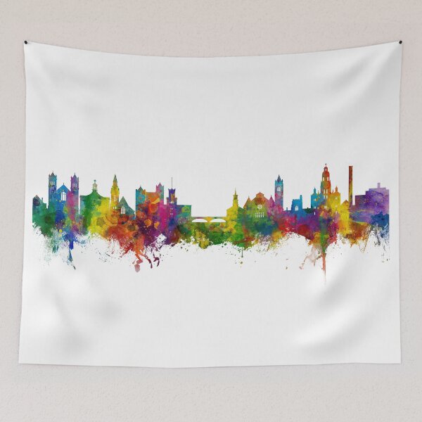 Item preview, Nashua New Hampshire Skyline designed and sold by ArtPrints.