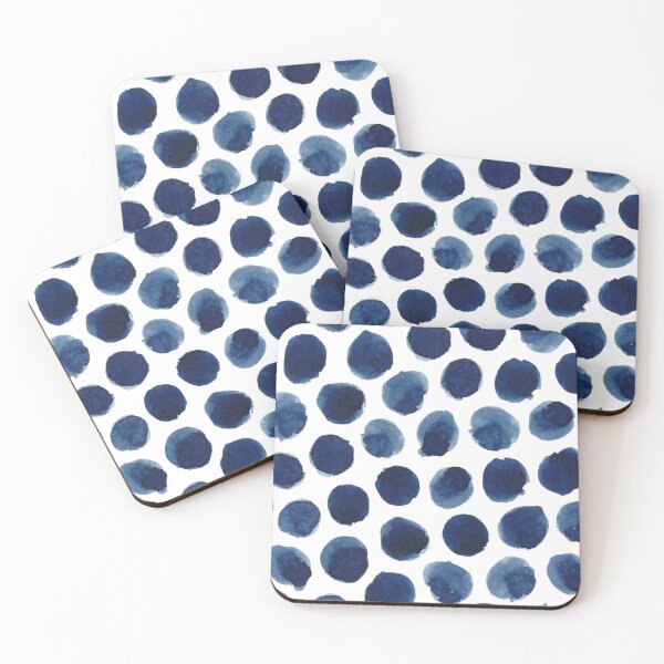 Item preview, Dark Blue Polka Dots designed and sold by flying-flamingo.