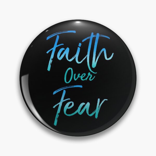 Item preview, Faith Over Fear Blue Watercolor designed and sold by TNDesignStudio.