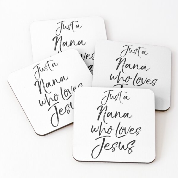 Aperçu de l'œuvre Just a Nana Who Loves Jesus Christian Quote créée et vendue par TNDesignStudio.