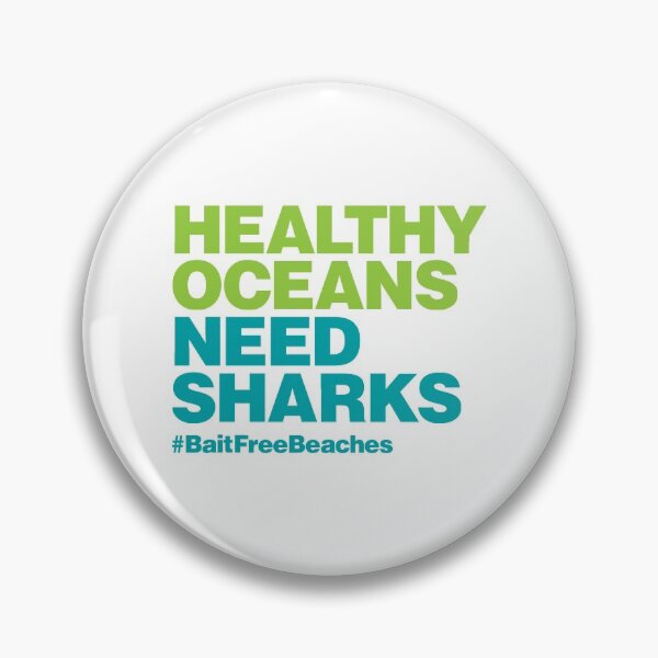 Item preview, Healthy Oceans Need Sharks #BaitFreeBeaches designed and sold by RedCloudDesign.