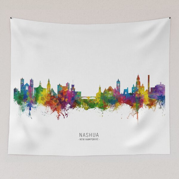 Item preview, Nashua New Hampshire Skyline designed and sold by ArtPrints.
