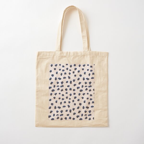 Handmade animal print blue shades Cotton Tote Bag