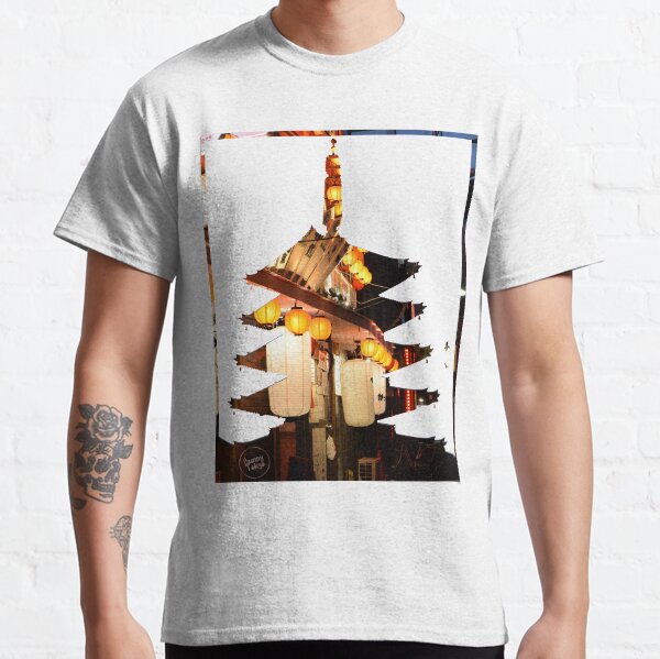 Shinjuku lights in Sensoji Pagoda Classic T-Shirt
