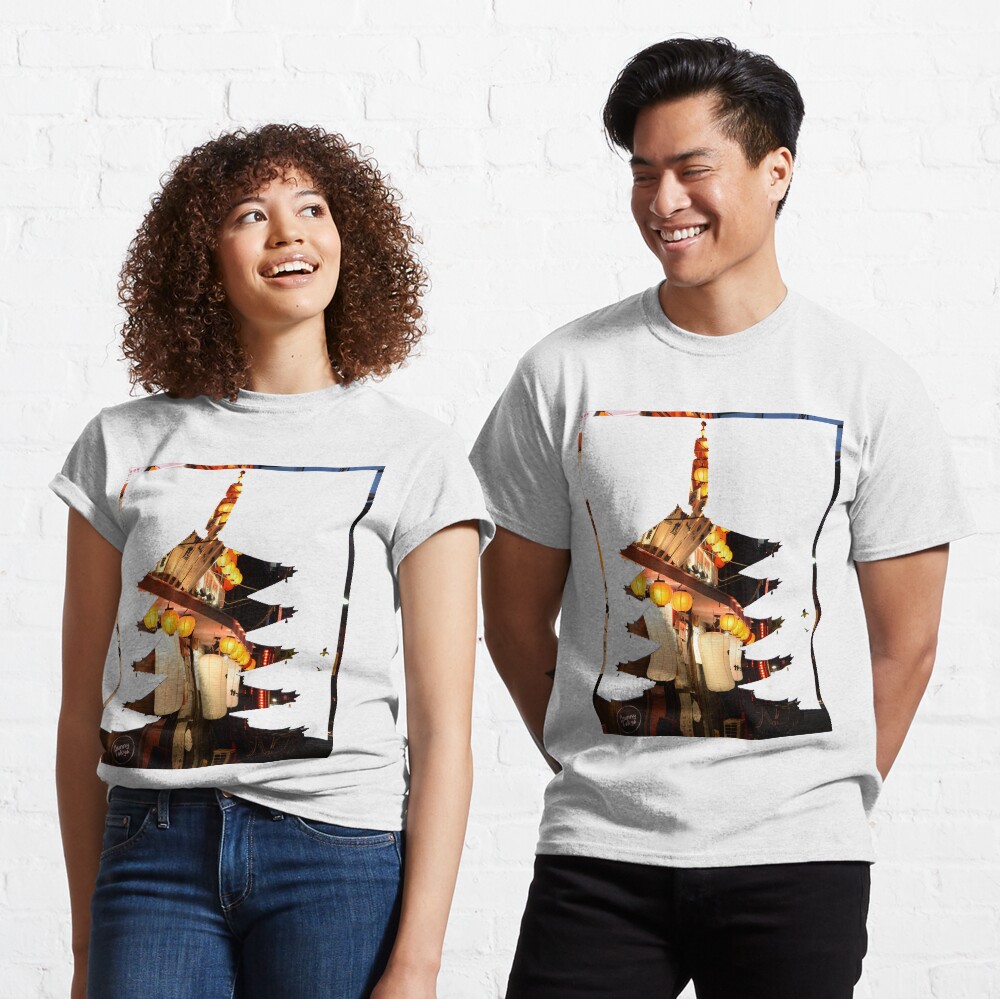 Shinjuku lights in Sensoji Pagoda Classic T-Shirt