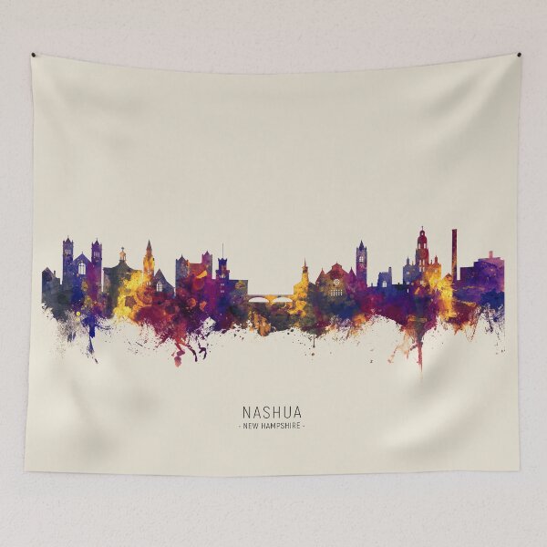 Item preview, Nashua New Hampshire Skyline designed and sold by ArtPrints.