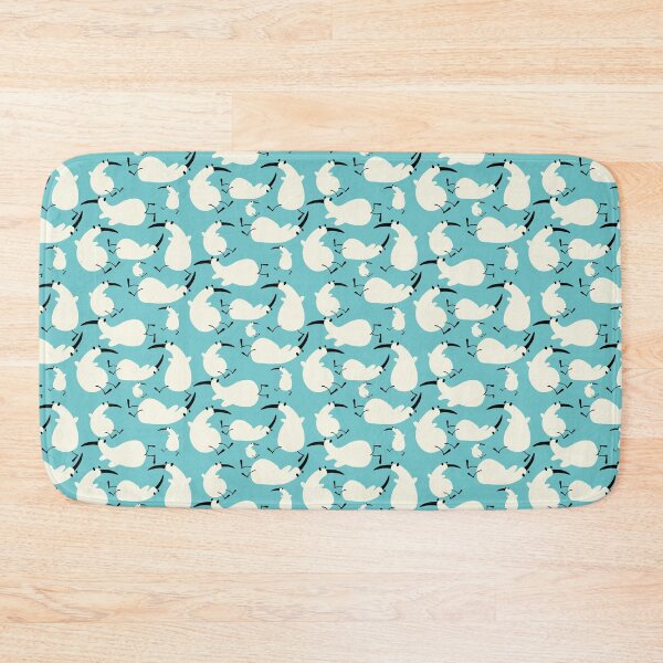 Item preview, Frolicking Ibis Bird Pattern in Teal designed and sold by Squid-ink-art.