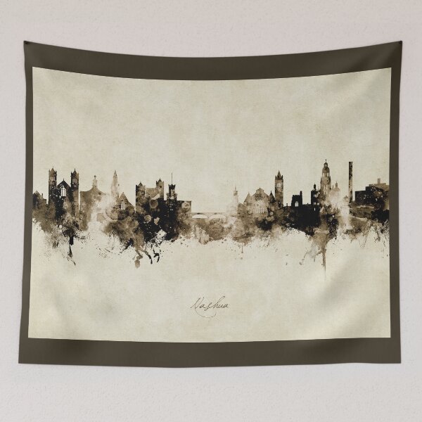 Item preview, Nashua New Hampshire Skyline designed and sold by ArtPrints.