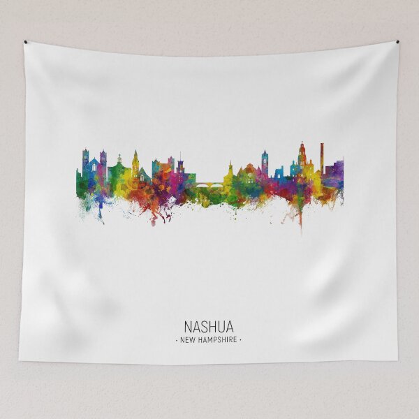 Item preview, Nashua New Hampshire Skyline designed and sold by ArtPrints.
