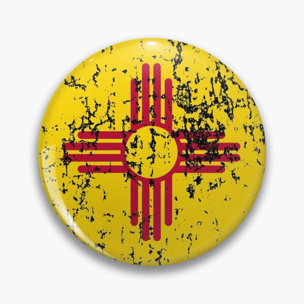 Item preview, New Mexico Gift New Mexico State Flag Zia Sun Distressed Design designed and sold by TNDesignStudio.