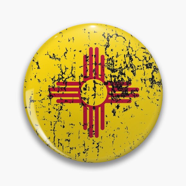 Item preview, New Mexico Gift New Meixco State Flag Zia Sun Distressed Design designed and sold by TNDesignStudio.