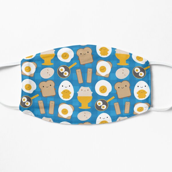 Kawaii Eggs For Breakfast Flat Mask