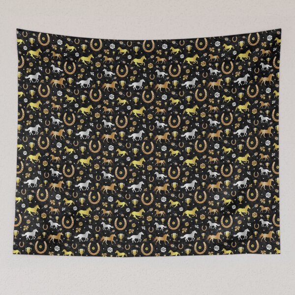 Item preview, Horse Racing Derby Day Party Black Gold Pattern designed and sold by emkayhess.